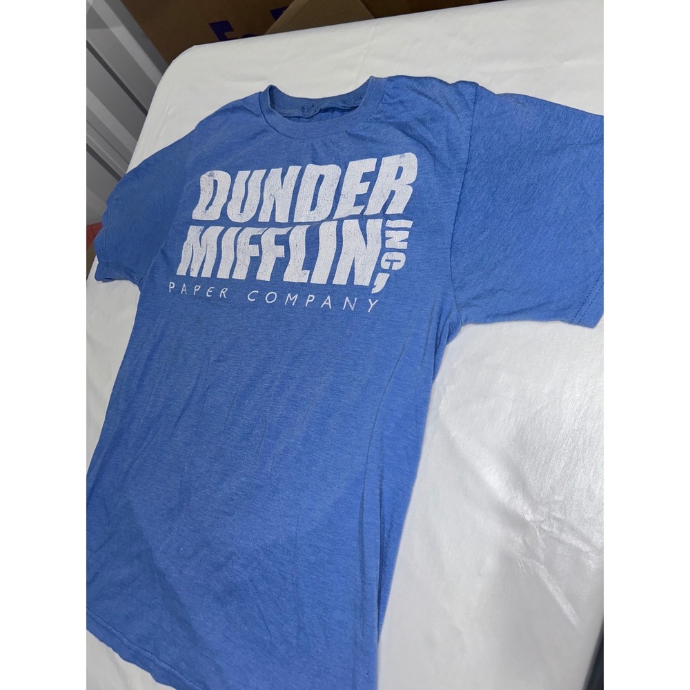 The Office Dunder Mifflin Paper Co T-Shirt Blue Ripple Junction Mens Medium‎ - Picture 3 of 4